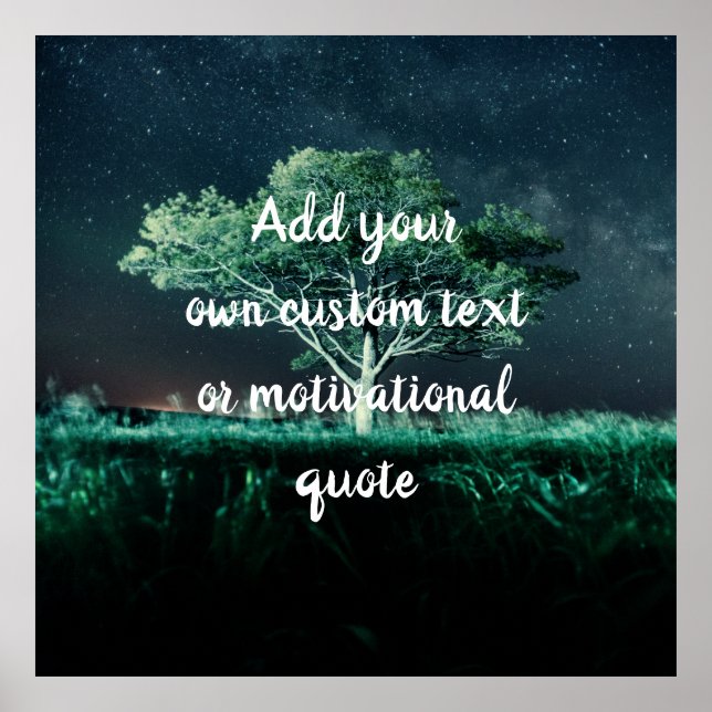 Affiche Créez votre propre devis personnalisé - Arbre et c (Devant)