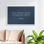 Affiche Créez votre propre devis personnalisé bleu marine<br><div class="desc">Créez votre propre devis d'illustration murale personnalisée. Caractéristiques de typographie minimaliste en bleu marine.</div>