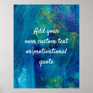 Affiche Créez votre propre devis personnalisé - Toile bleu