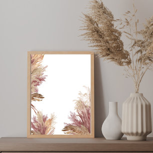 Affiche Créez votre propre do-it-yourself Boho Pampas Gras