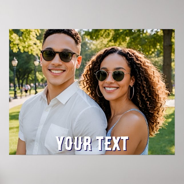 Affiche créez votre propre engagement de texte photo (Devant)