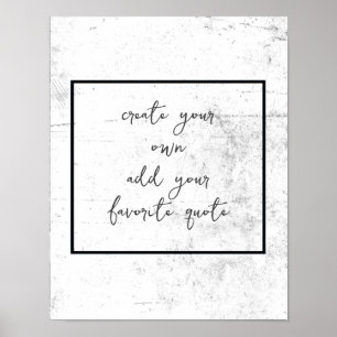 Affiche créez votre propre grunge noir et blanc en détress