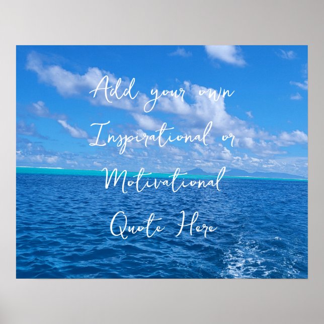 Affiche Créez Votre Propre Océan Inspirationnel Motivation (Devant)