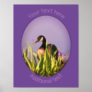 Affiche Créez votre propre oie du Canada Irises Nature Art