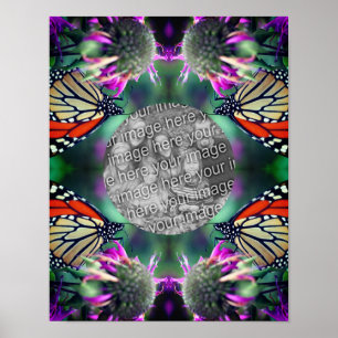 Affiche Créez Votre Propre Papillon Monarque Sur Le Cadre