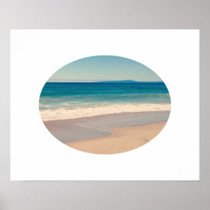 Affiche Créez votre propre photo de paysage encadrée ovale