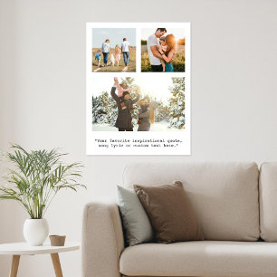 Affiche Créez votre propre photo et devis 3 personnalisés