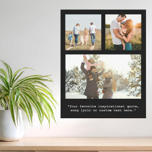 Affiche Créez votre propre photo et devis 3 personnalisés