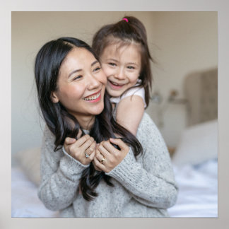 Affiche Créez Votre Propre Photo Personnalisée Maman et Mo