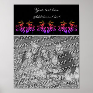Affiche Créez votre propre photo Stenciled Rose Personnali