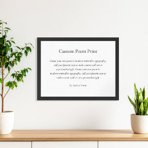 Affiche Créez votre propre poème personnalisé