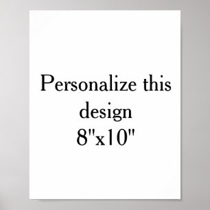 Affiche créez votre propre portrait 8"x10" aucun