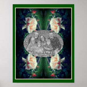 Affiche Créez Votre Propre Rose De Pêche Et Le Cadre Buts