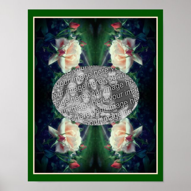 Affiche Créez Votre Propre Rose De Pêche Et Le Cadre Buts (Devant)