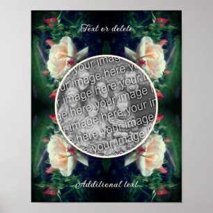 Affiche Créez Votre Propre Rose Photo Peach Et Vos Boules