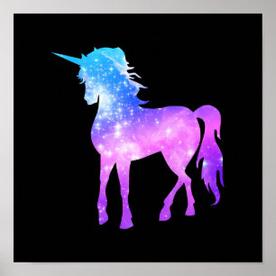 Affiche Créez Votre Propre Silhouette de Photo de Licorne