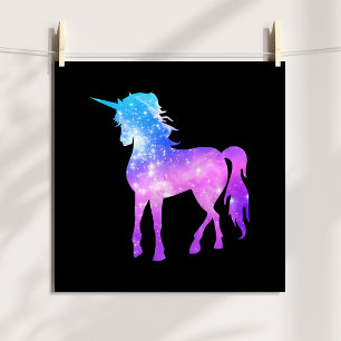 Affiche Créez Votre Propre Silhouette de Photo de Licorne