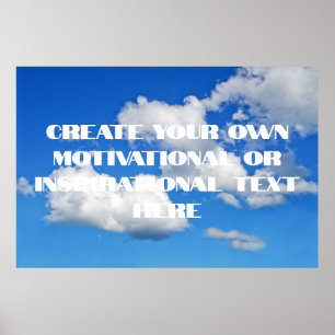 Affiche créez votre propre texte motivant ou inspirant