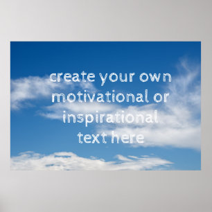 Affiche créez votre propre texte motivant ou inspirant