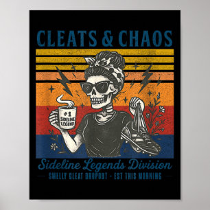 Affiche Crémaillères & chaos squelette maman de foot drôle