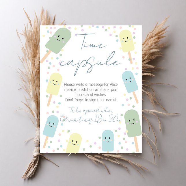 Affiche Crème de glace cône Scoop Anniversaire Fête Heure  (Créateur téléchargé)