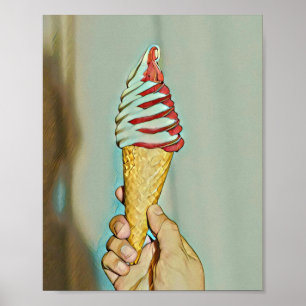 Affiche Crème glacée au chocolat