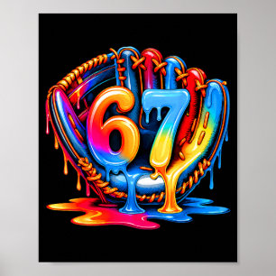 Affiche Crème Glacée Baseball Drip 67 Mode de Vie Baseball