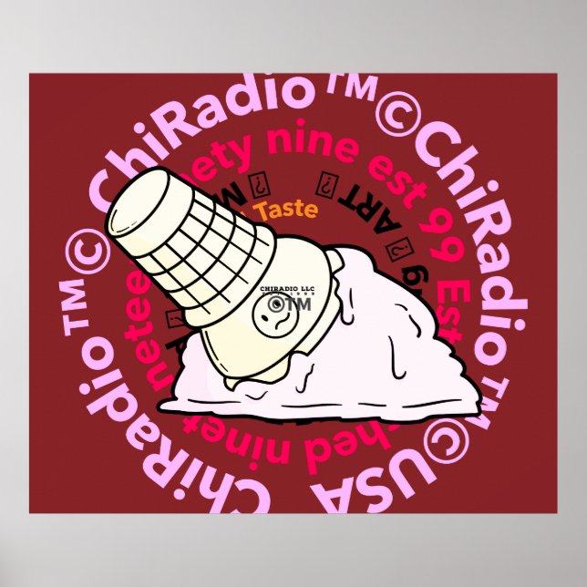 Affiche Crème glacée ChiRadioLLC ™ (Devant)
