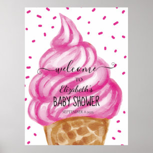 Affiche Crème glacée Cone Confetti Sucres