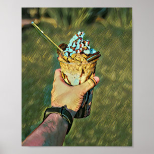 Affiche crème glacée froide cool