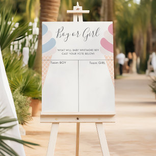 Affiche Crème glacée Pastel Sexe Révélation Prédiction