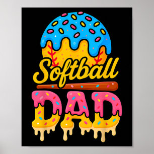 Affiche Crème Glacée Rétro Dégoulinante T-shirt pour Papa