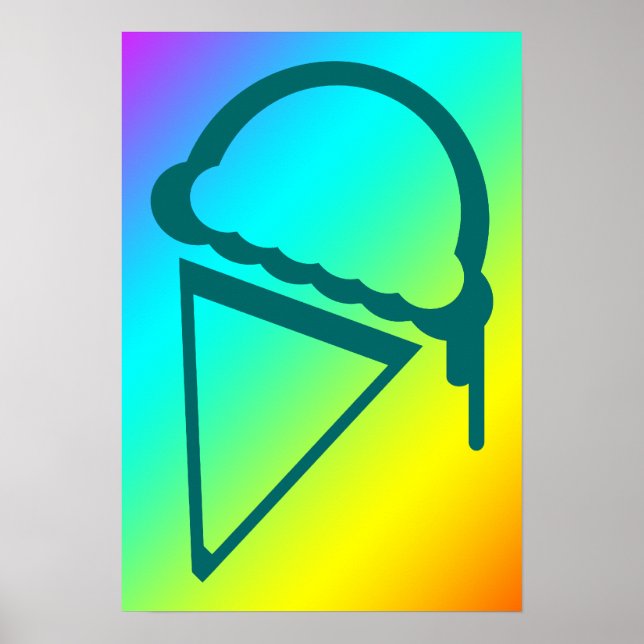 Affiche crème glacée rétro dripz (Devant)