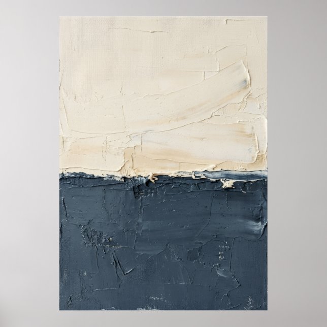 Affiche Crème Neutre Abstrait Mi Texturé Plâtre (Devant)
