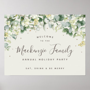 Affiche Crème Snowberry+Eucalyptus Fête de Noël