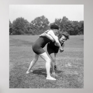 Affiche Crêpage de chignon, les années 1900 tôt