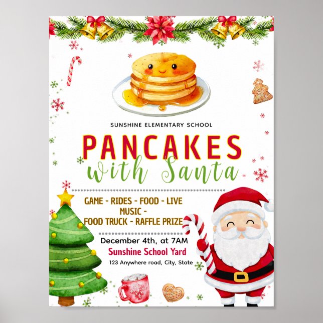 Affiche Crêpe editable avec flyer de collecte de fonds du  (Devant)