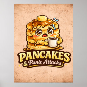 Affiche Crêpes et Crises de Panique - Amis Foodies