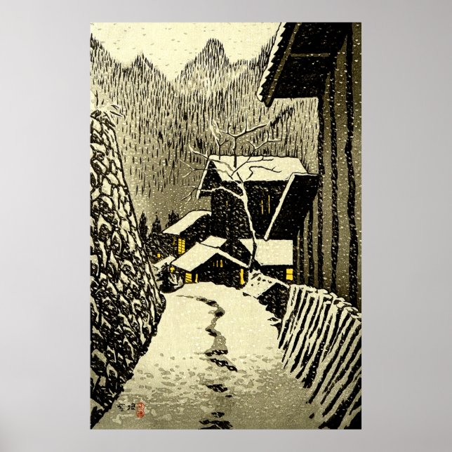 Affiche Crépuscule à Minakami Kasamatsu Shiro 1958 (Devant)