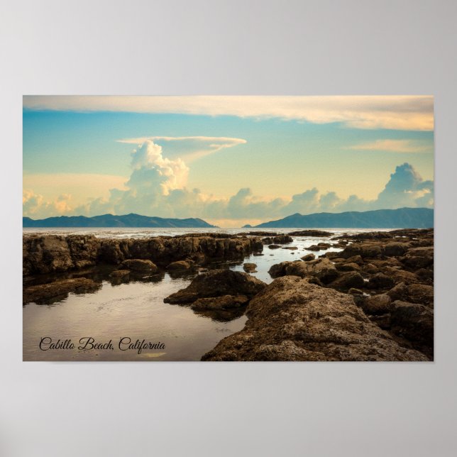 Affiche Crépuscule aux bassins de marée à Cabrillo Beach (Devant)