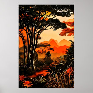 Affiche Crépuscule Tropical