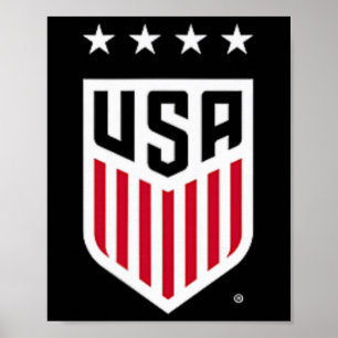 Affiche Crest avant-arrière de football Usa Navy Uswnt off
