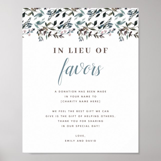 Affiche Crest jardin | Bleu Bleu Bleu Bleu Mariage Dons Ch (Devant)