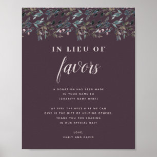 Affiche Crest jardin Purple Mariage Donity Charity