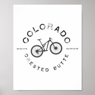 Affiche Crested Butte Colorado Vélo de Montagne T