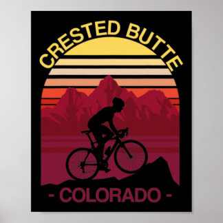 Affiche Crested Butte Colorado Vélo Tout Terrain Cycliste