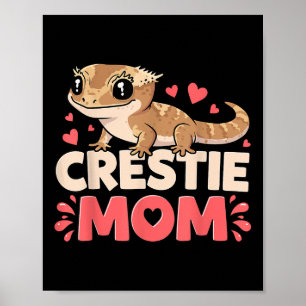 Affiche Crestie Maman Crested Gecko Reptile Lover Mères Da