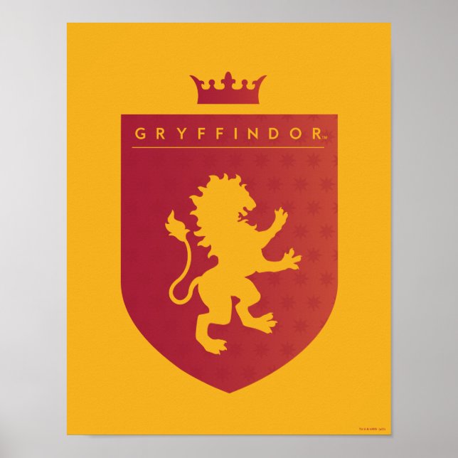 Affiche Crête à couronne rouge GRYFFINDOR™ (Devant)