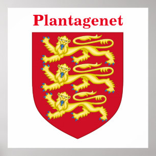 Affiche Crête royale de Plantagenet avec le texte