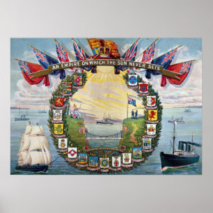Affiche Crêtes des colonies britanniques